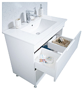 BASE AND WASHBASIN, SERIES 033, 80CM, WITH DRAWERS, RUSTIC WHITE_3