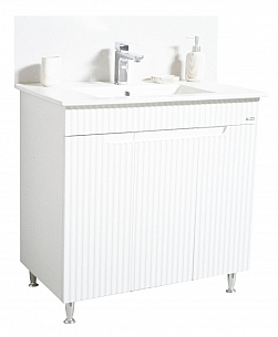 BASE AND WASHBASIN, SERIES 033, 80CM, RUSTIC WHITE