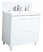 BASE AND WASHBASIN, SERIES 733, 80CM, WITH DRAWERS, RUSTIC WHITE_0