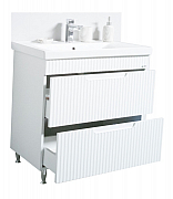 BASE AND WASHBASIN, SERIES 733, 80CM, WITH DRAWERS, RUSTIC WHITE_1