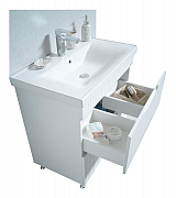 BASE AND WASHBASIN, SERIES 733, 80CM, WITH DRAWERS, RUSTIC WHITE_3