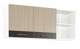 Hang up kitchen cabinet SARONA 120cm, chipboard, BEECH/WENGE