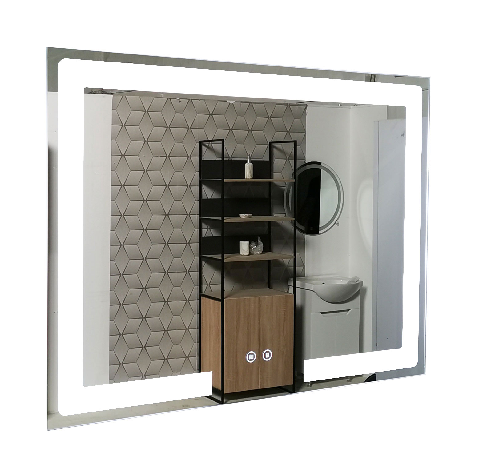 Oglindă cu iluminare LED și functie dezaburire, MD1, 80x60cm