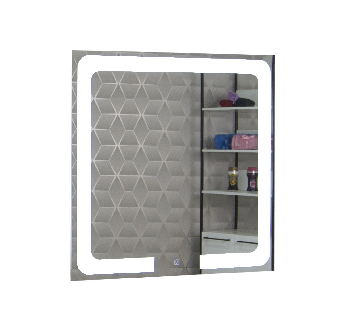 Oglindă cu iluminare LED și întrerupător touch, MD1, 80x80cm