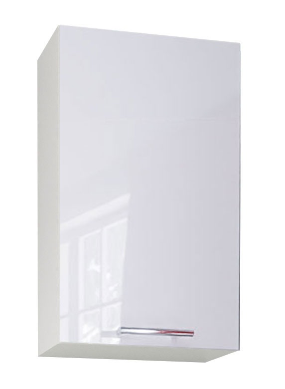 Mobilier bucătărie MDF vopsit ultralucios, Iris, Suspendat, 30cm, Alb