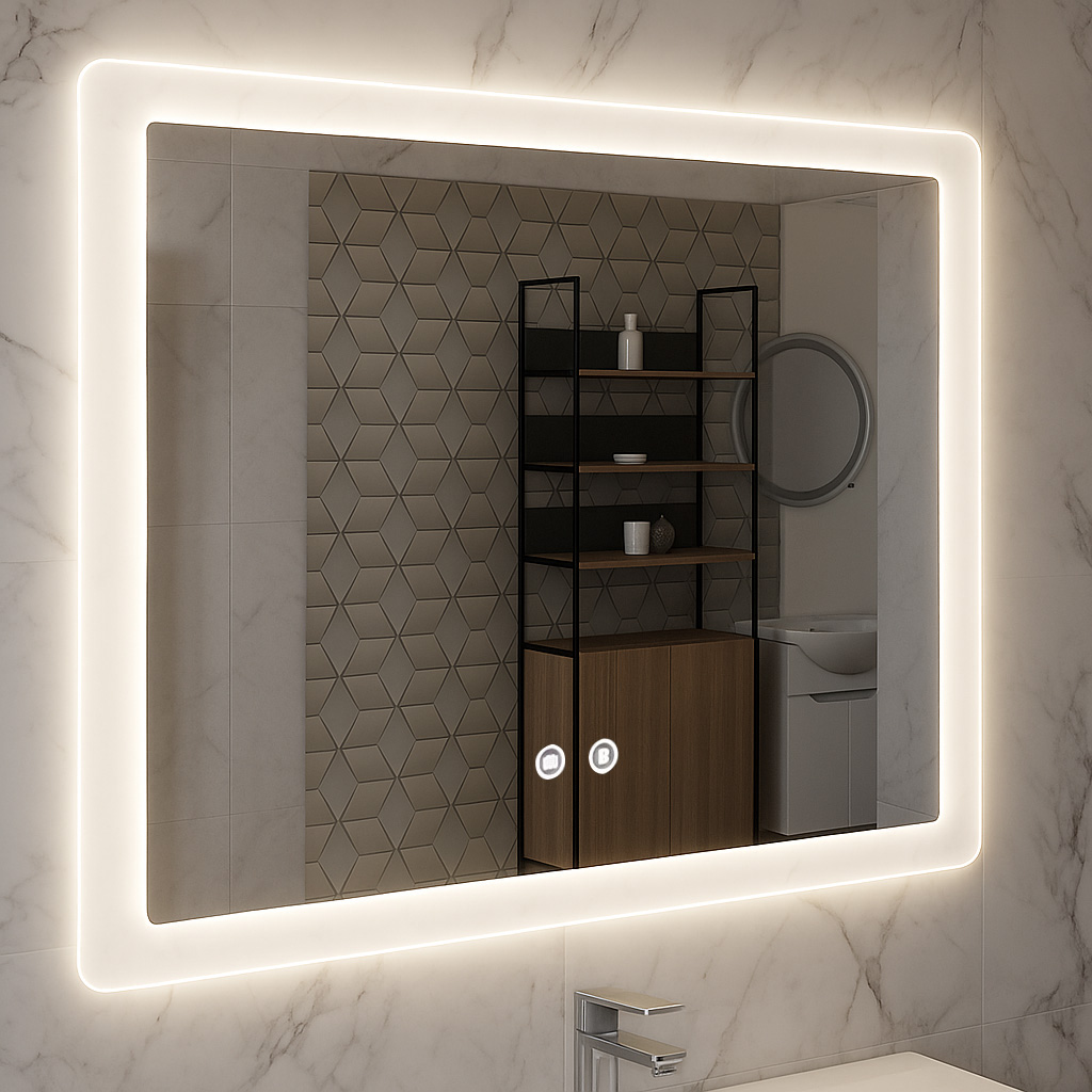 Oglindă cu iluminare LED, funcție dezaburire, MD2, 80x60cm