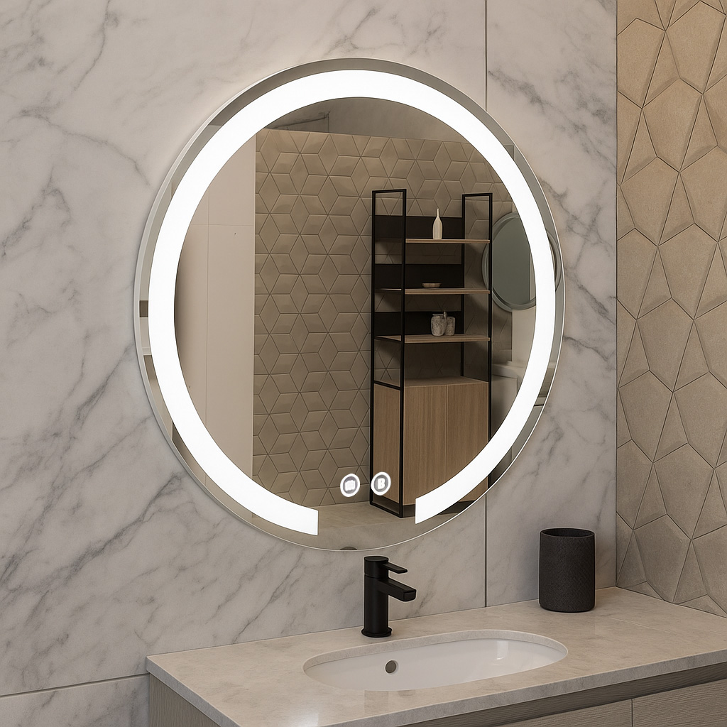 Oglindă cu iluminare LED, functie dezaburire, MD1, D70cm