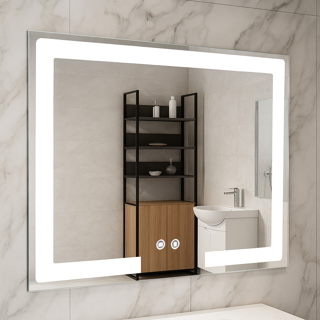 Oglindă cu iluminare LED și functie dezaburire, MD1, 80x60cm