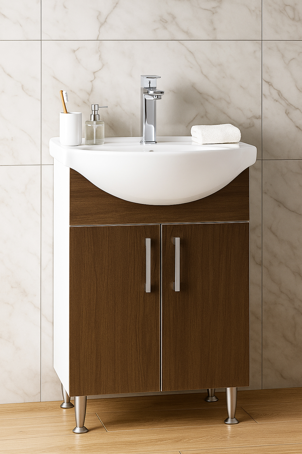 Mobilier Baie eco și lavoar, Seria 005, Montat, 50cm, Wenge
