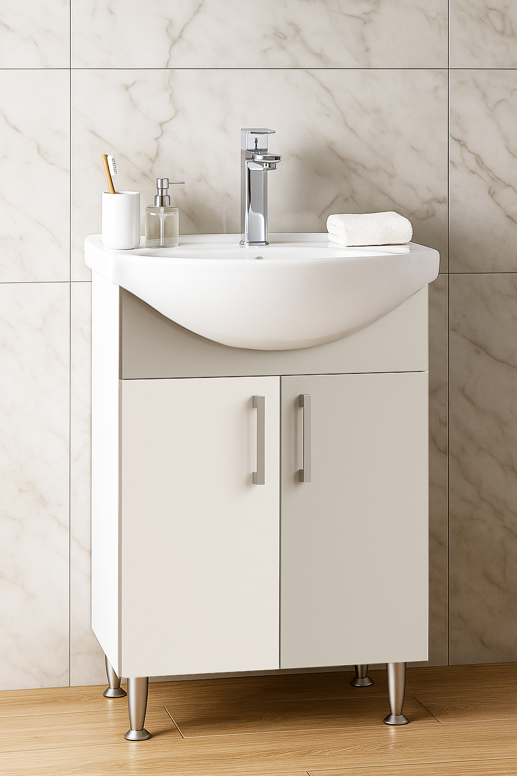 Mobilier Baie eco și lavoar, Seria 005, 50cm, Taupe