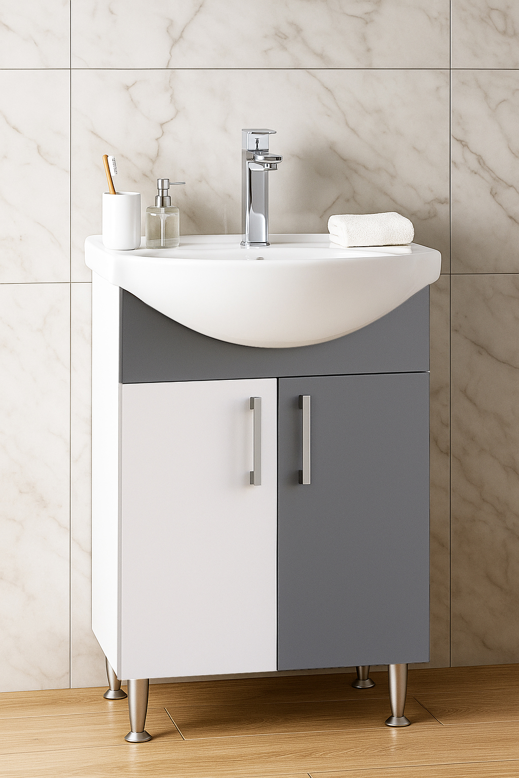 Mobilier Baie eco și lavoar, Seria 005, 50cm, Antracit