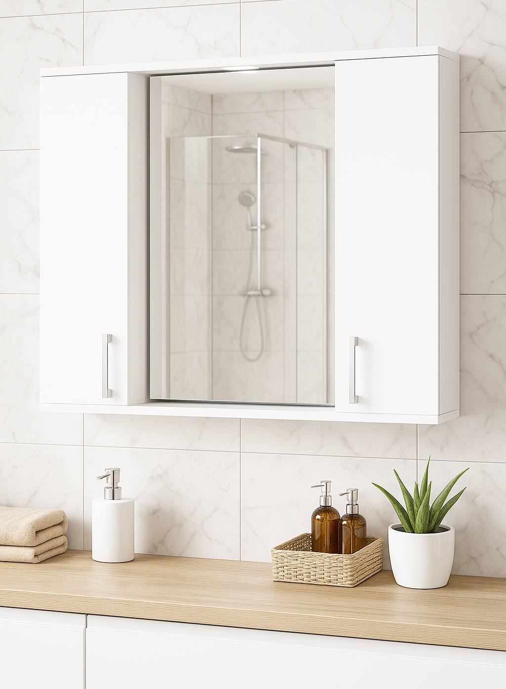Oglindă Promo Kit, 75cm, Alb