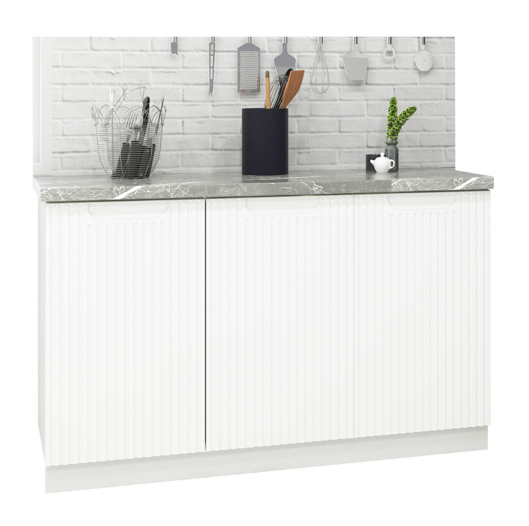 Mobilier bucătărie MDF, Space, Inferior, 120cm, Alb