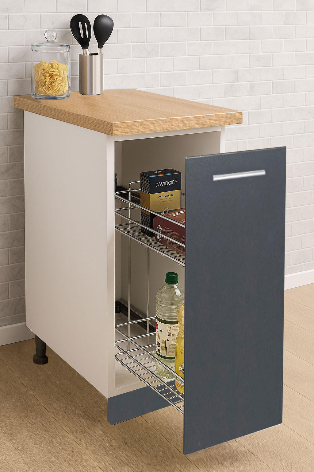 Mobilier bucătărie PAL kit, Germania, Inferior JOLLY, 30cm, Antracit