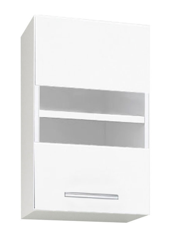 Mobilier bucătărie PAL kit, Germania, Suspendat, ușă cu sticlă, 40cm, Alb