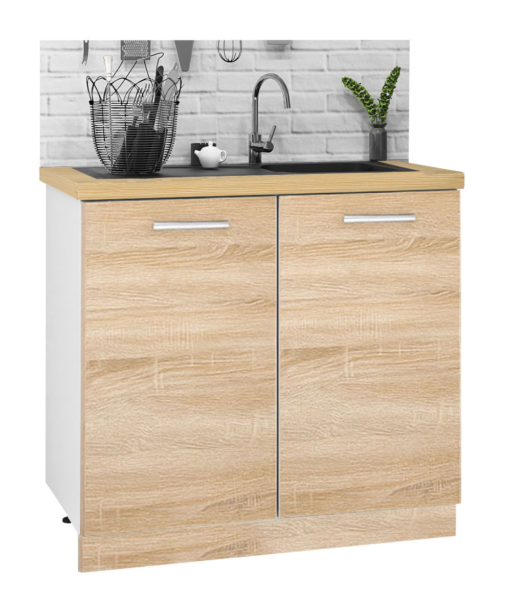 Mobilier bucătărie PAL kit, Germania, Inferior, 80cm, Sonoma