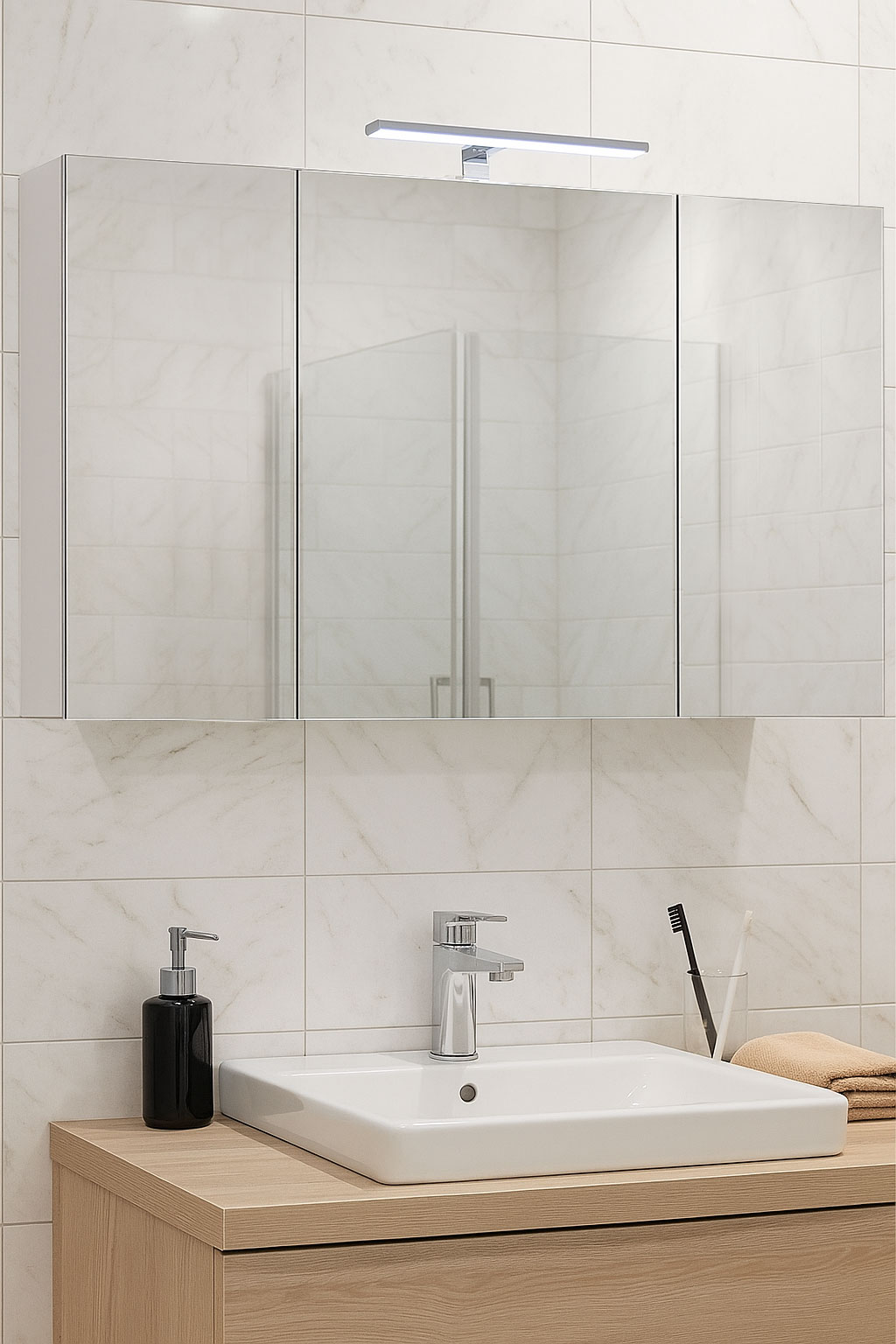 Oglindă Serena Kit, 120cm, Alb