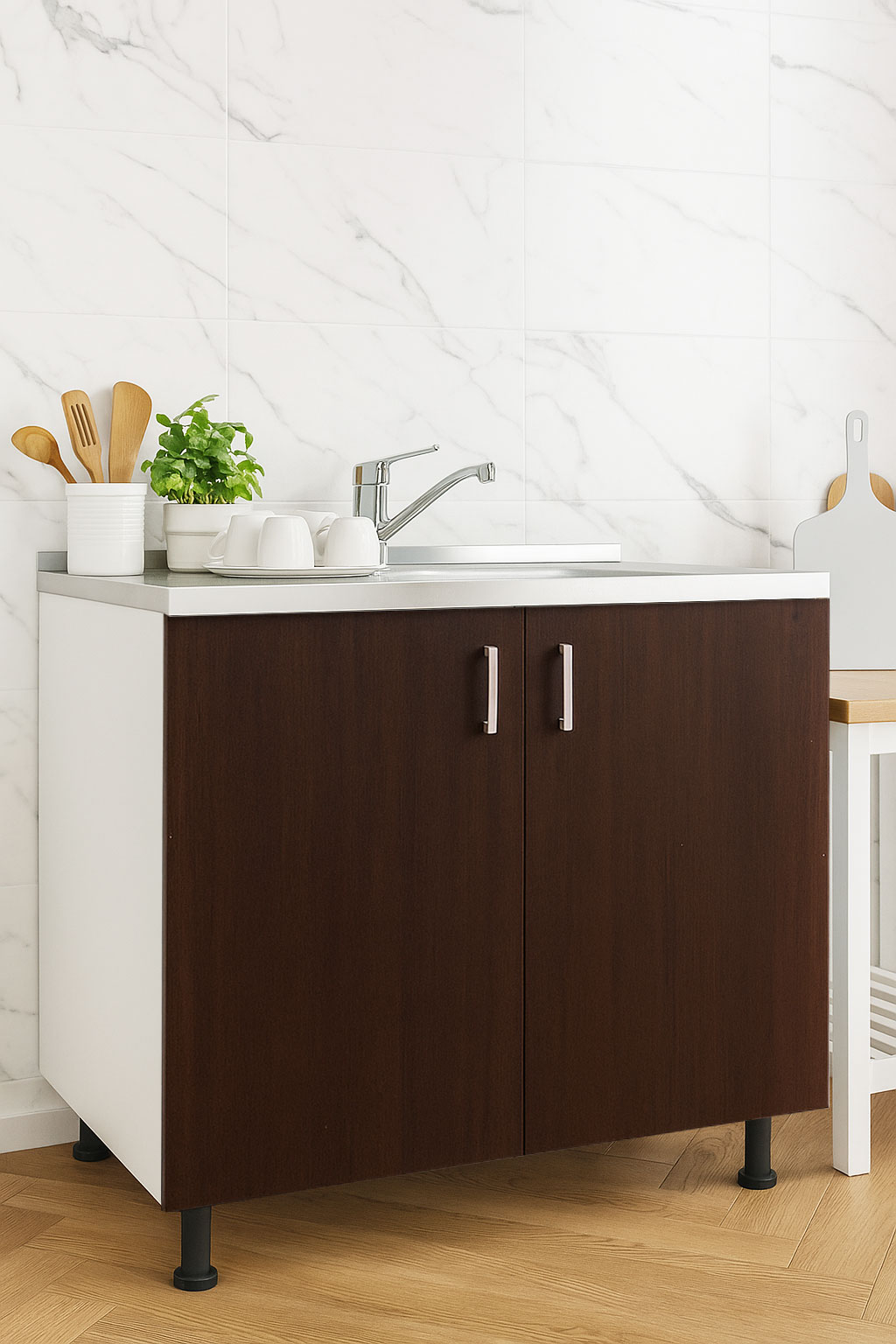 Mobilier bucătărie Tender Kit, Inferior, 80cm, Wenge