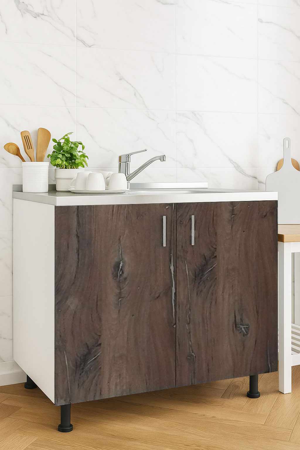 Mobilier bucătărie Tender Kit, Inferior, 80cm, Stejar celtic dark