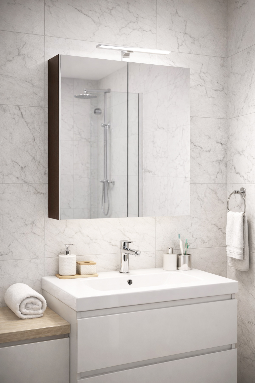 Oglindă Quattro, 60cm, Wenge