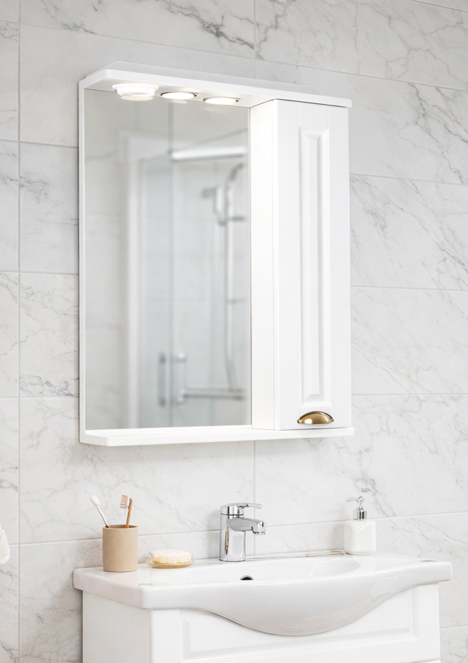 Mirror series 172, 65cm, White