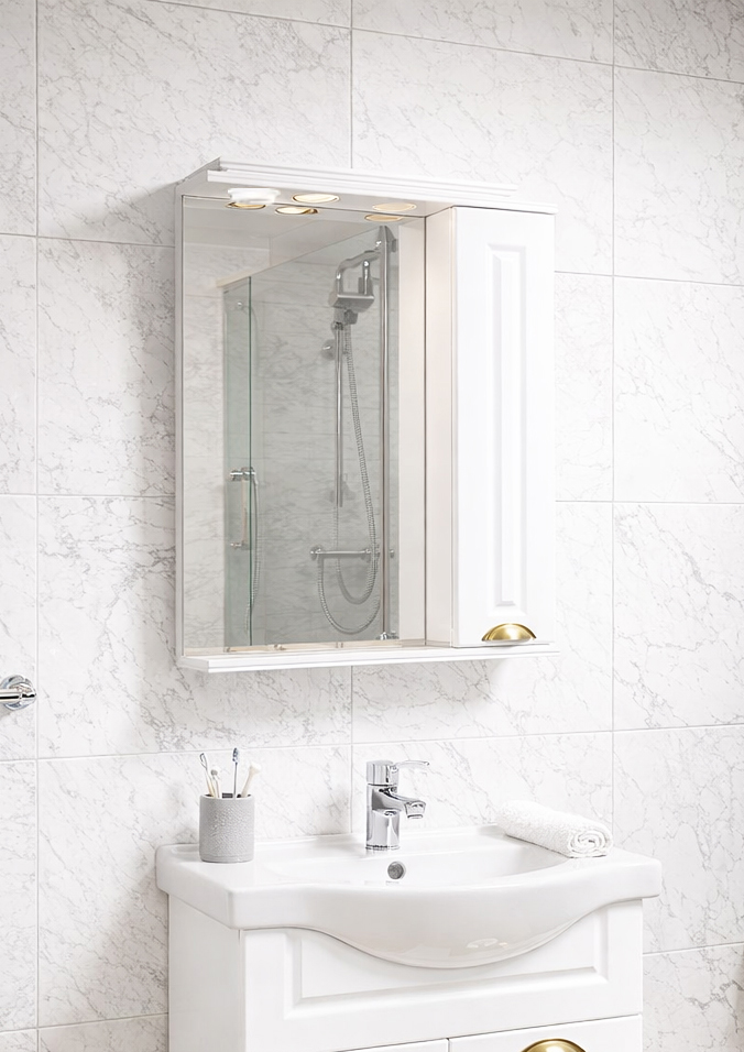 Mirror series 172, 55cm, Rustic white