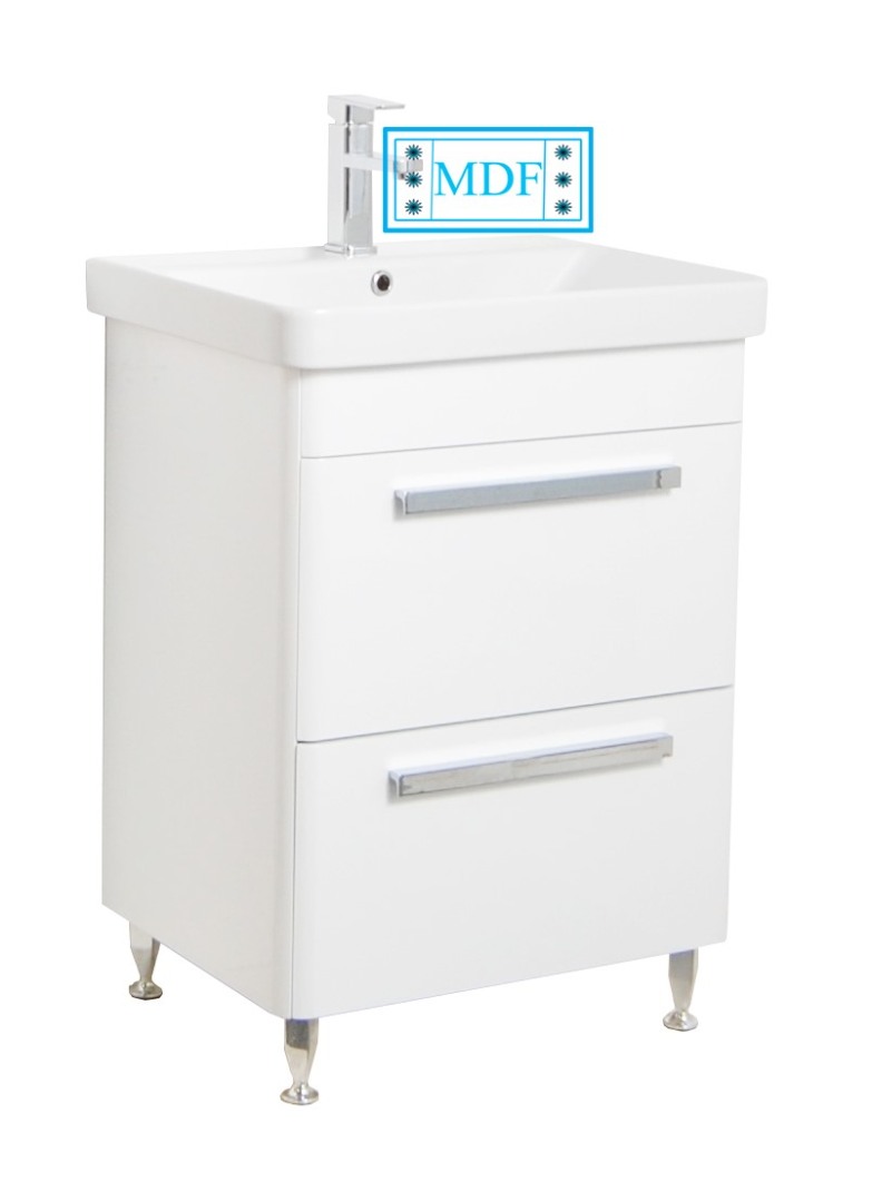 Bază și lavoar Seria 501, 60cm, sertare, alb