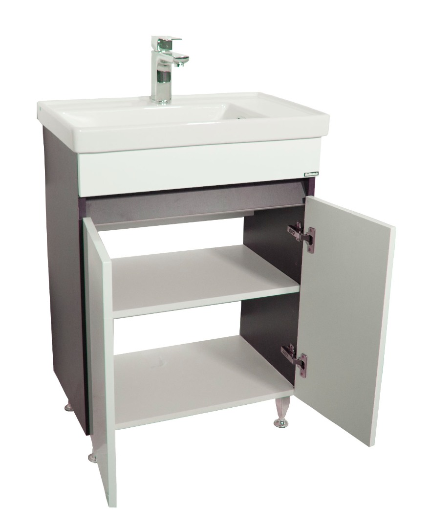 Mobilier Baie MDF și lavoar, Seria 286, 60 cm, Wenge - Badenmob