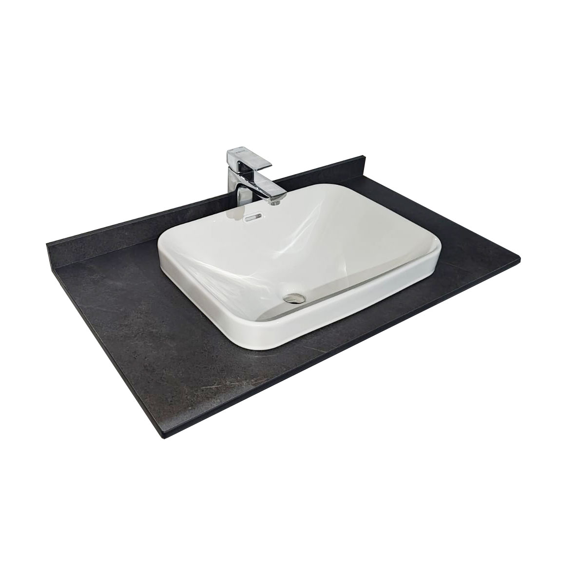 Set blat compozit și lavoar ceramic, Badenmob, 80cm