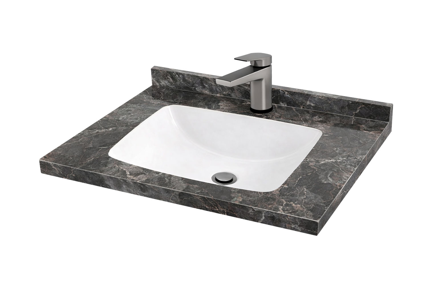 Chiuvetă Baie/Lavoar granit Dubai, Antracit, 80x46x5cm