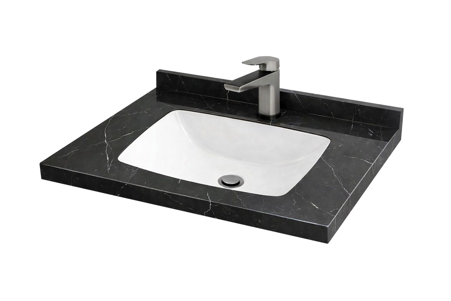 Chiuvetă Baie/Lavoar granit Dubai, Negru, 80x46x5cm