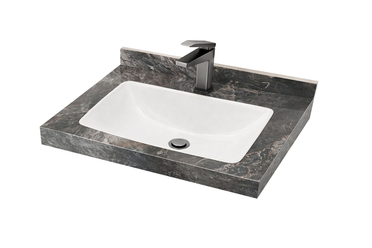 Chiuvetă Baie/Lavoar granit Dubai, Antracit, 60x46x5cm