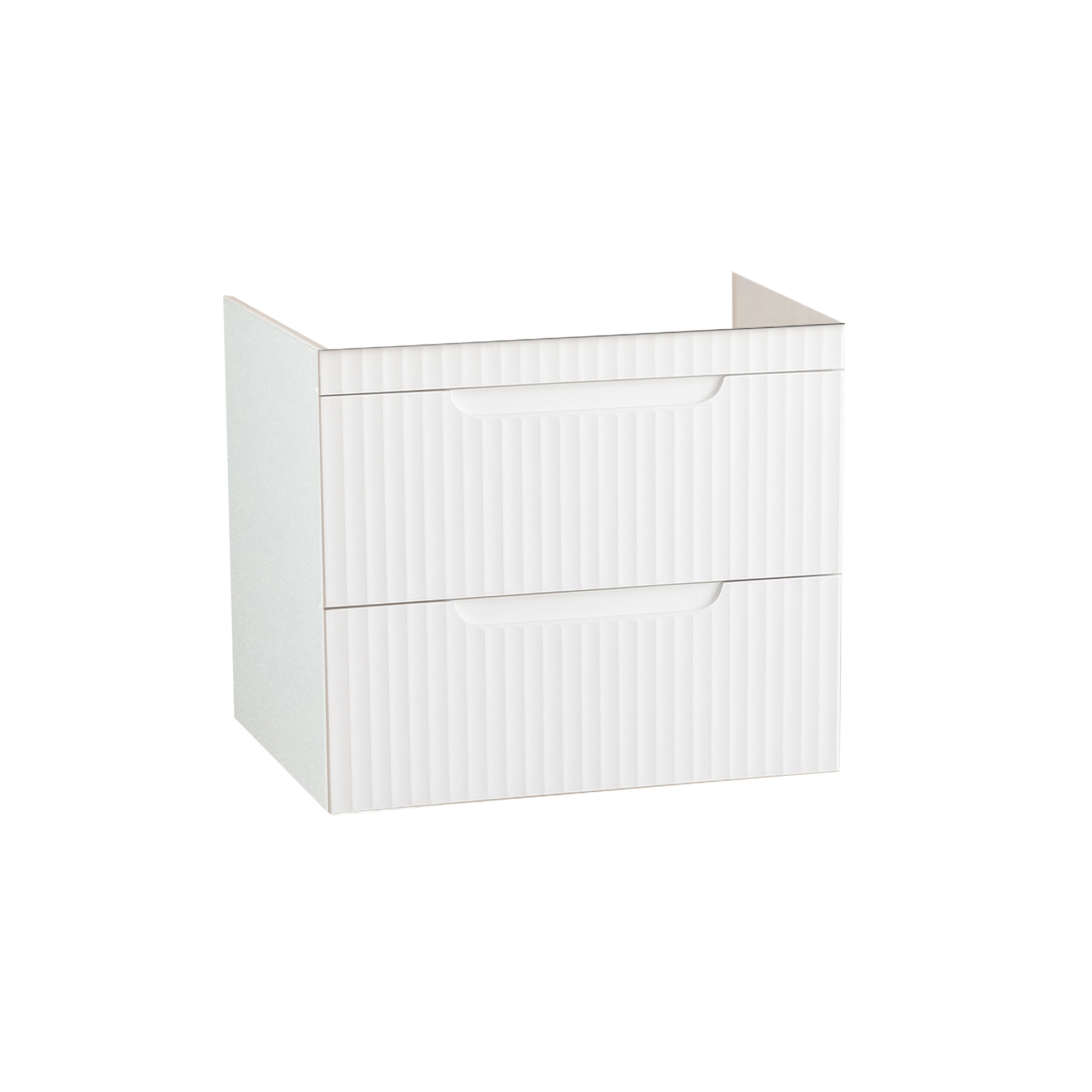 Mobilier Baie MDF, Seria 033, Suspendat, Sertare, 60cm, Alb rustic