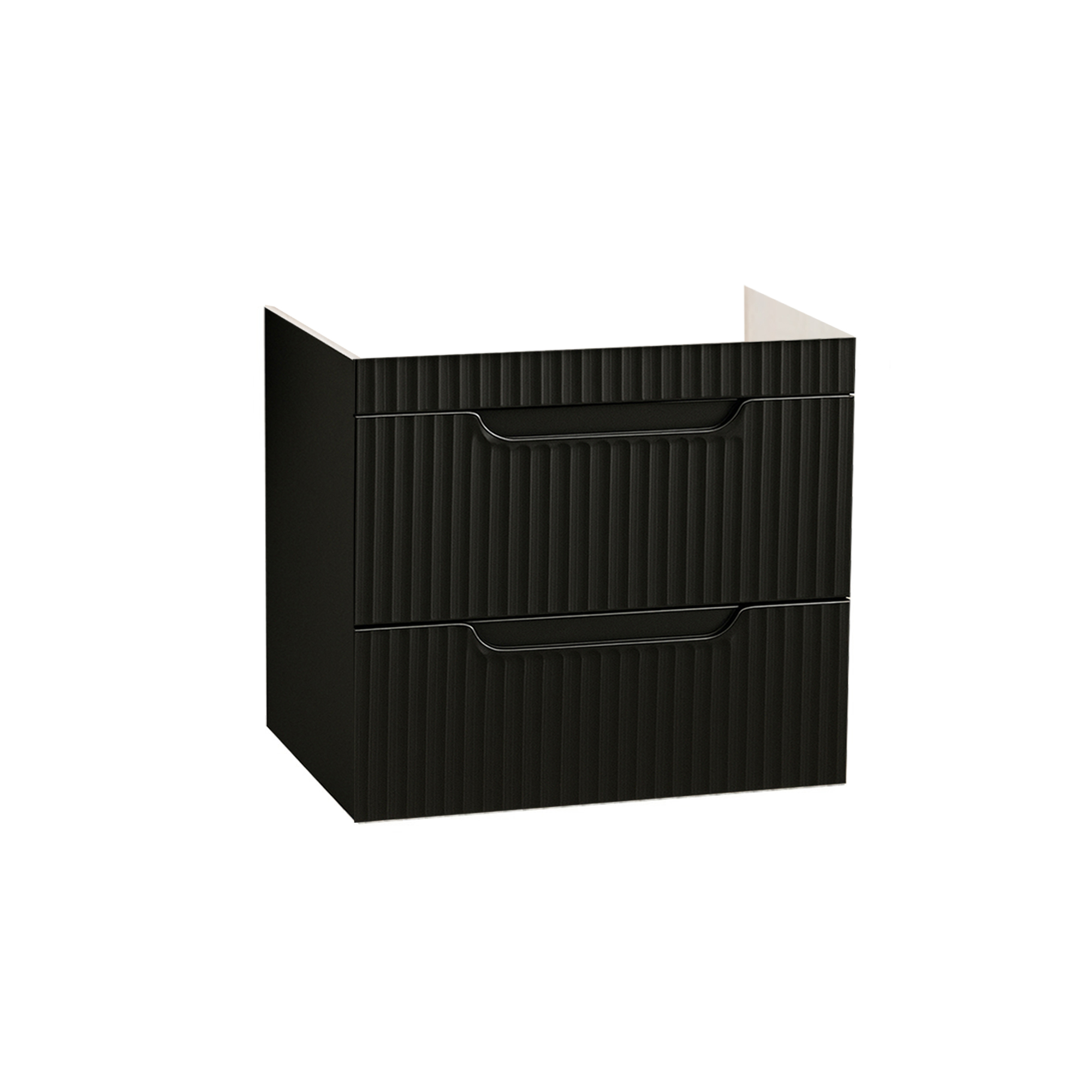 Mobilier Baie MDF, Seria 033, Suspendat, Sertare, 60cm, Negru