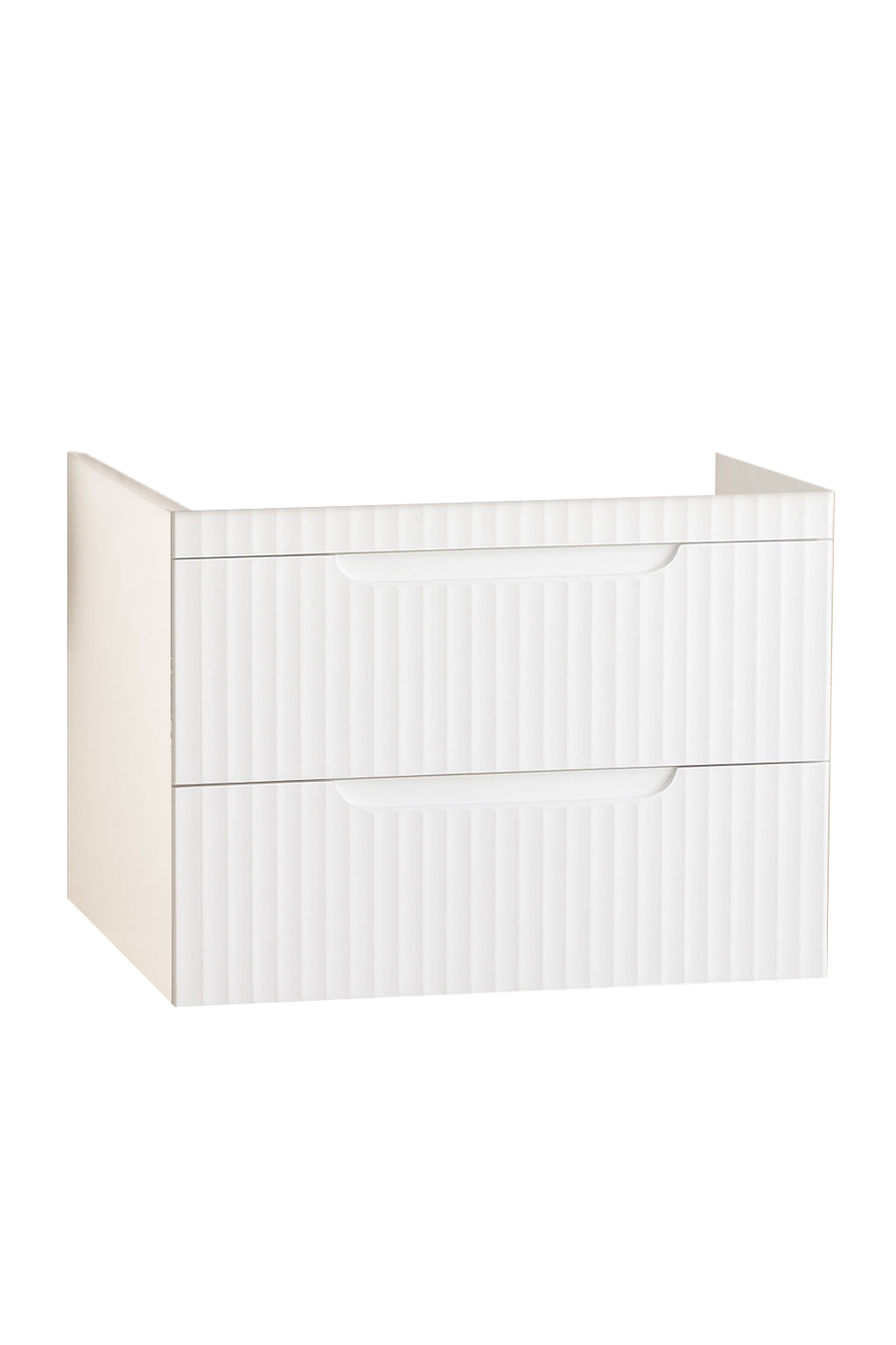 Mobilier Baie MDF, Seria 033, Suspendat, Sertare, 70cm, Alb rustic