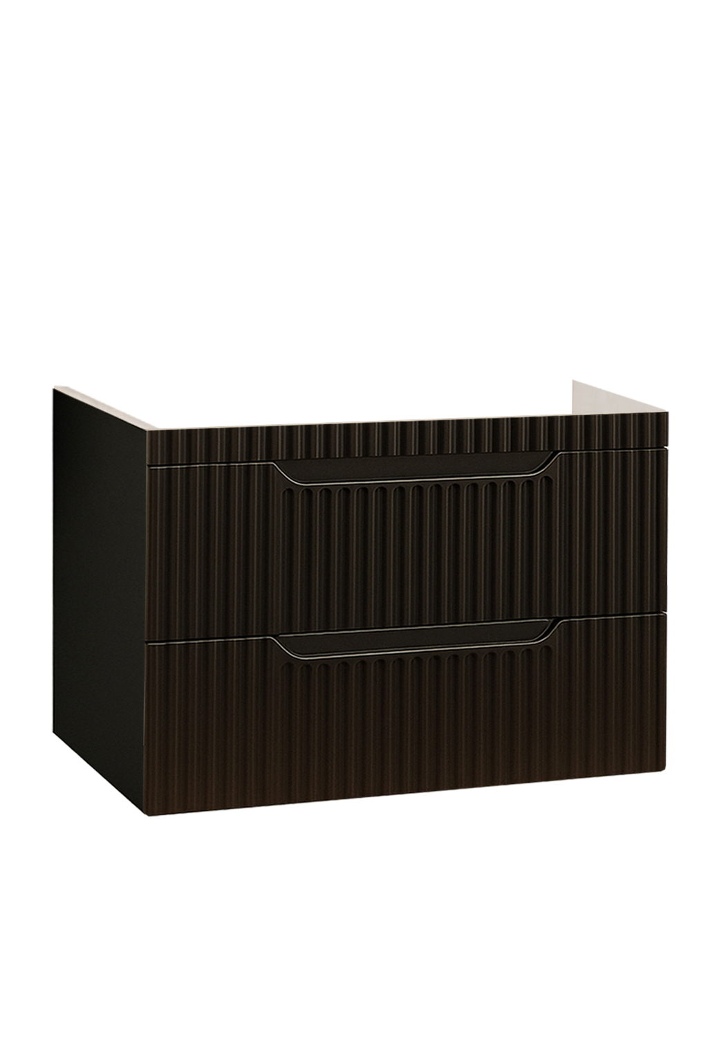 Mobilier Baie MDF, Seria 033, Suspendat, Sertare, 80cm, Negru
