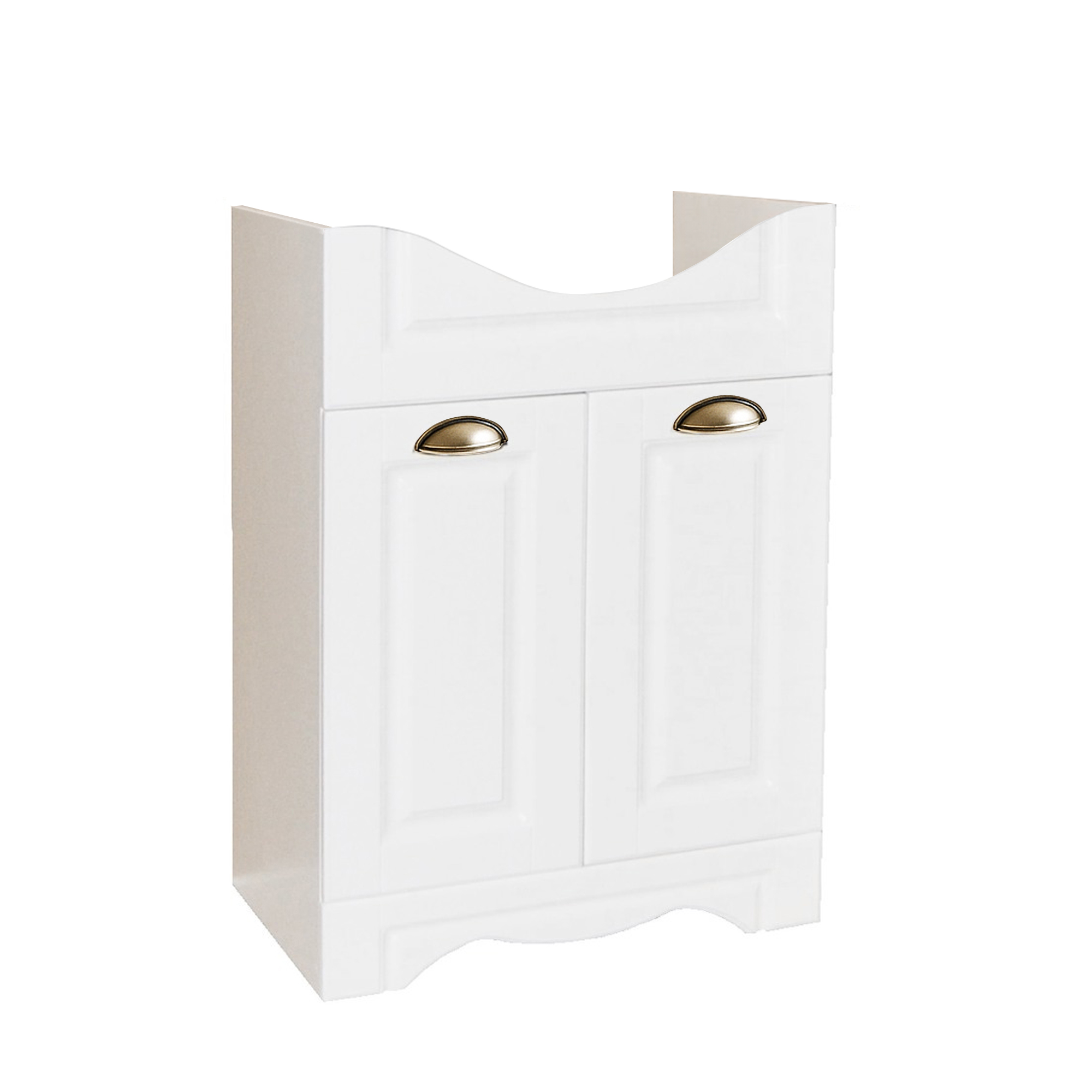 Mobilier de Baie MDF, Seria 172, cu Uși, 55cm, Alb