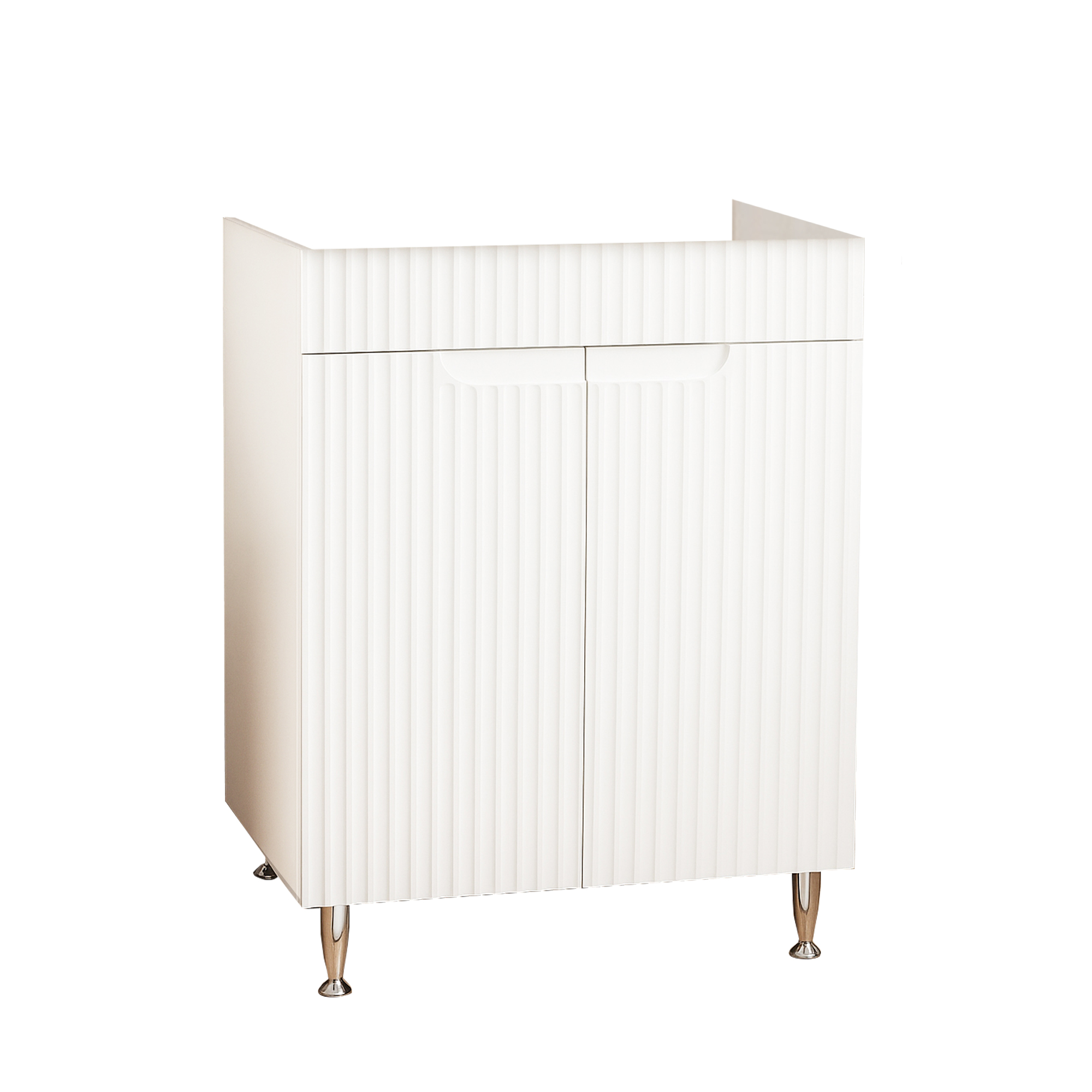 Mobilier de Baie MDF, Seria 033, cu Uși, 60cm, Alb