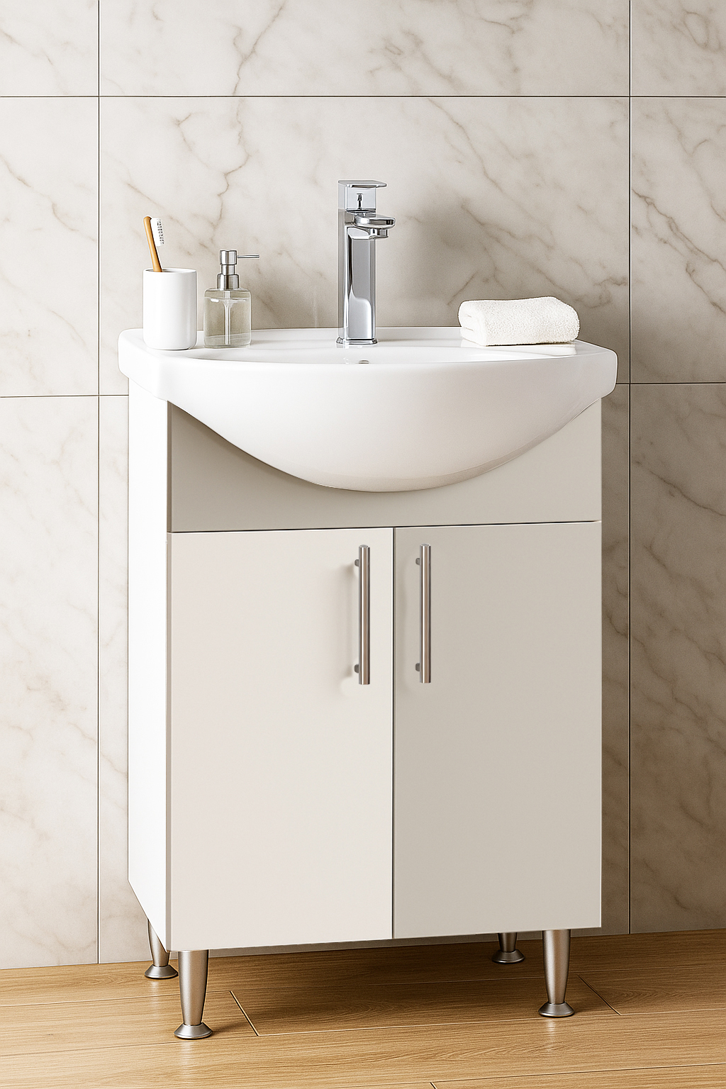 Mobilier Baie eco și lavoar, Seria 005, 50cm, Taupe