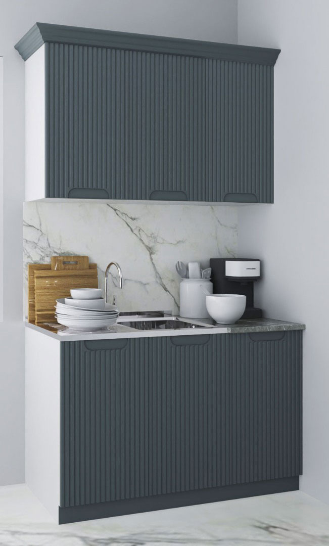 Mobilier de Bucătărie MDF Set, Space, 120cm, Antracit