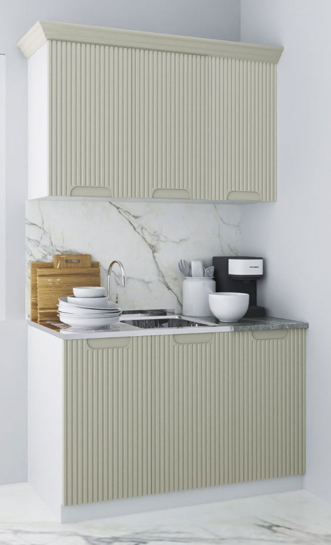 Mobilier de Bucătărie MDF Set, Space, 120cm, Crem