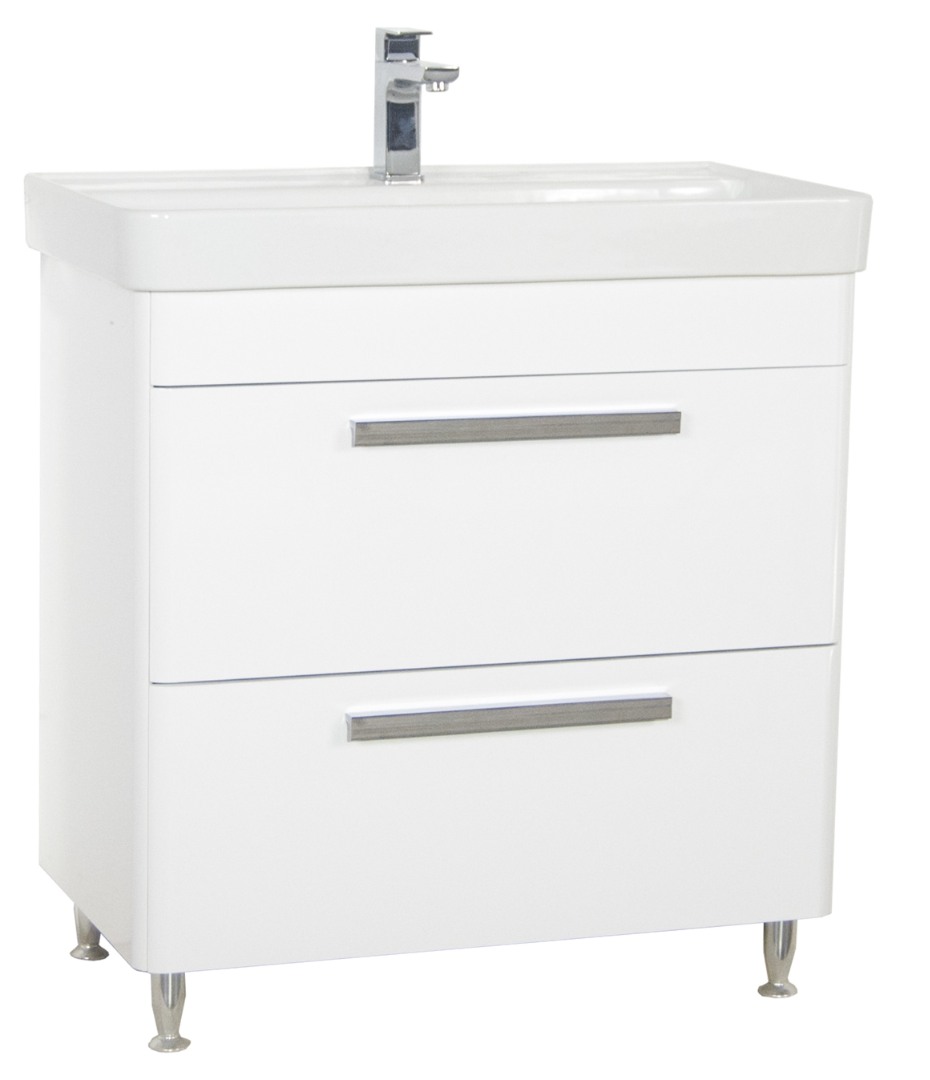 Bază și lavoar Seria 501, 80cm, sertare, alb