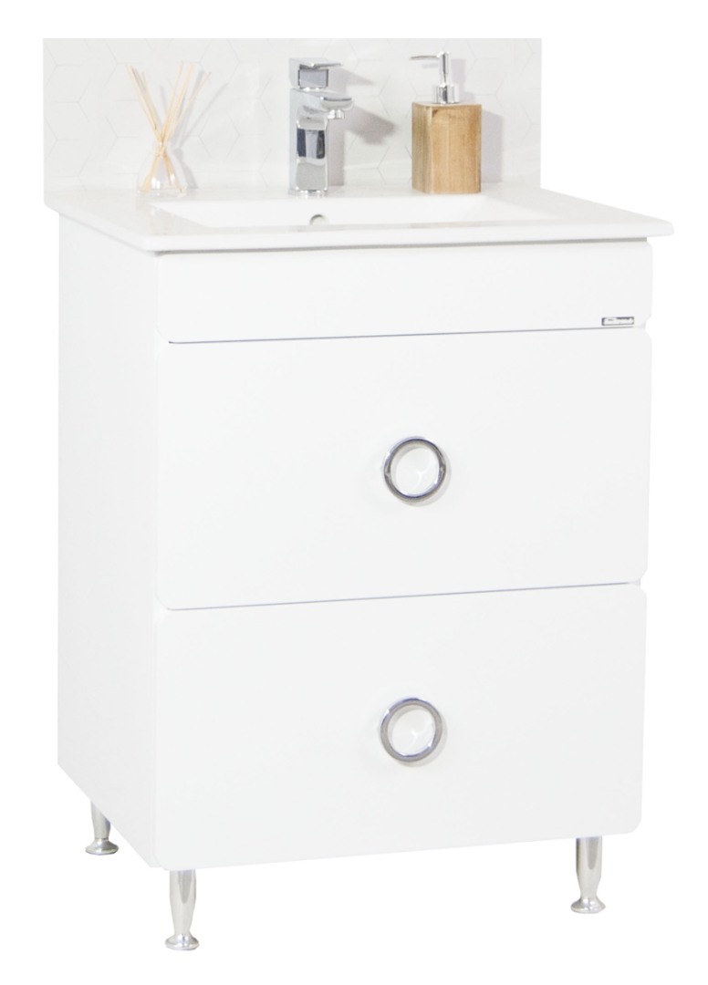 Bază MDF și lavoar Seria 080, 60cm, alb