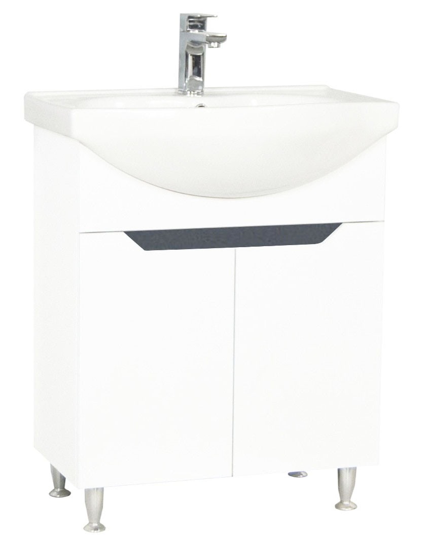 Kit bază și lavoar, seria 050, 65cm, Alb/Antracit