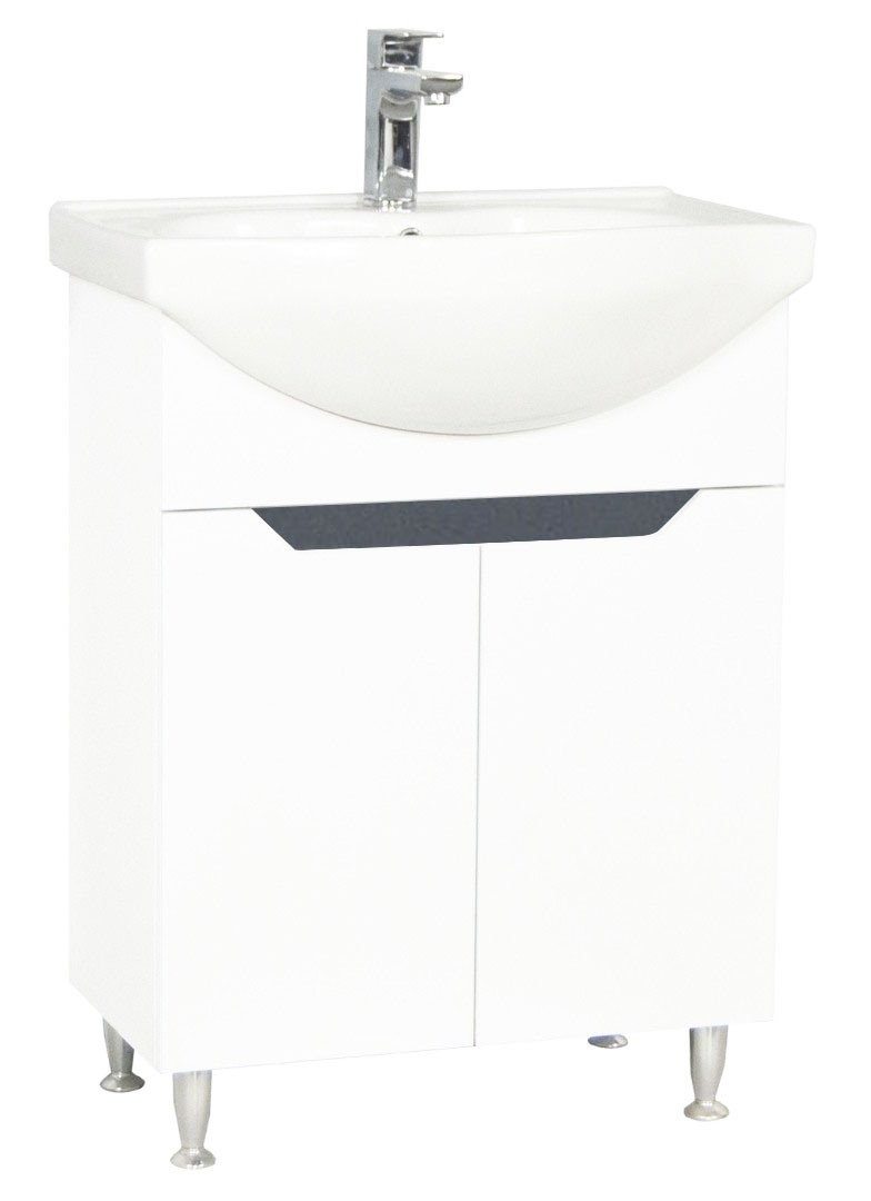Kit bază și lavoar, seria 050, 60cm, Alb/Antracit