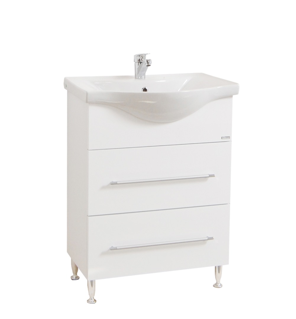 Mobilier Baie Kit și lavoar, Seria 187, 60cm, Alb
