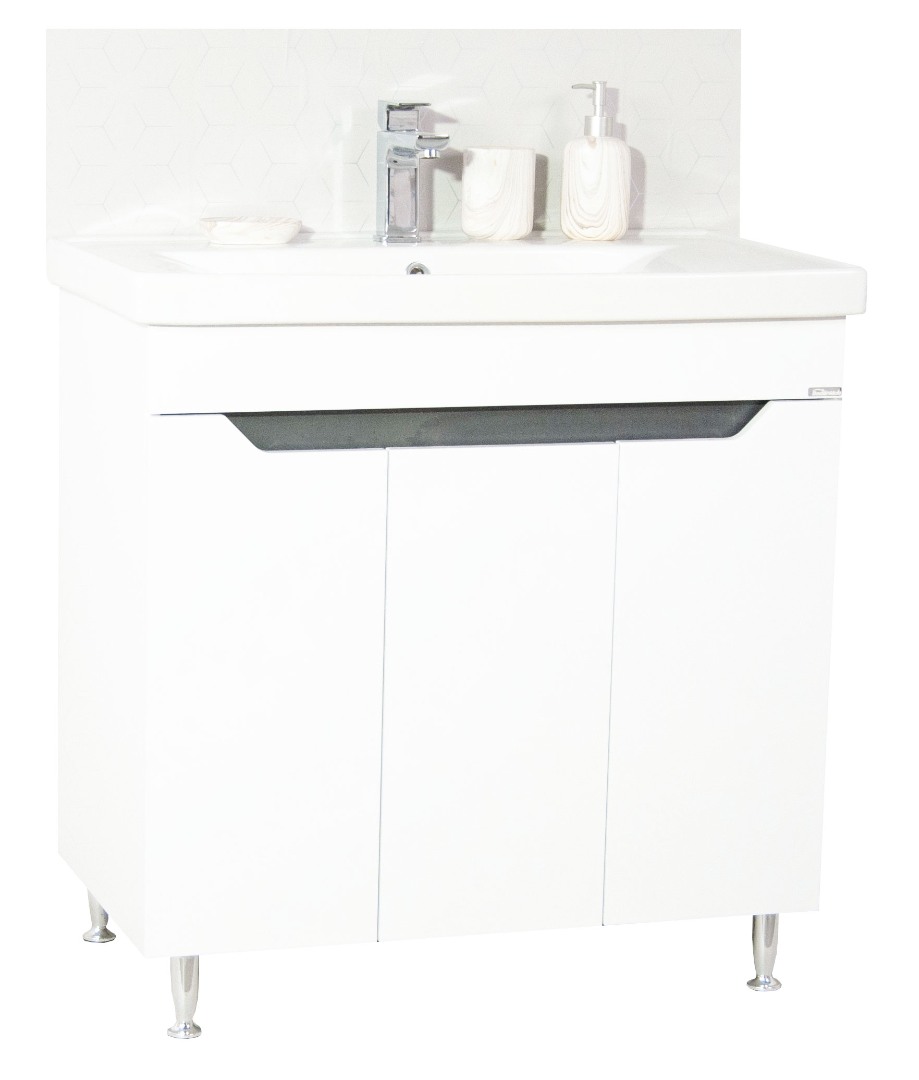 Kit bază MDF și lavoar, seria 756, 80cm, Alb/Antracit
