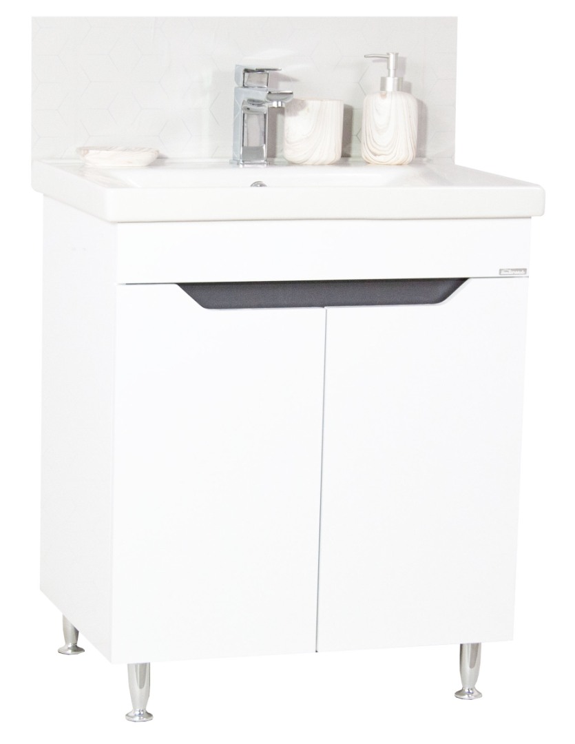 Kit bază MDF și lavoar, seria 756, 70cm, Alb/Antracit