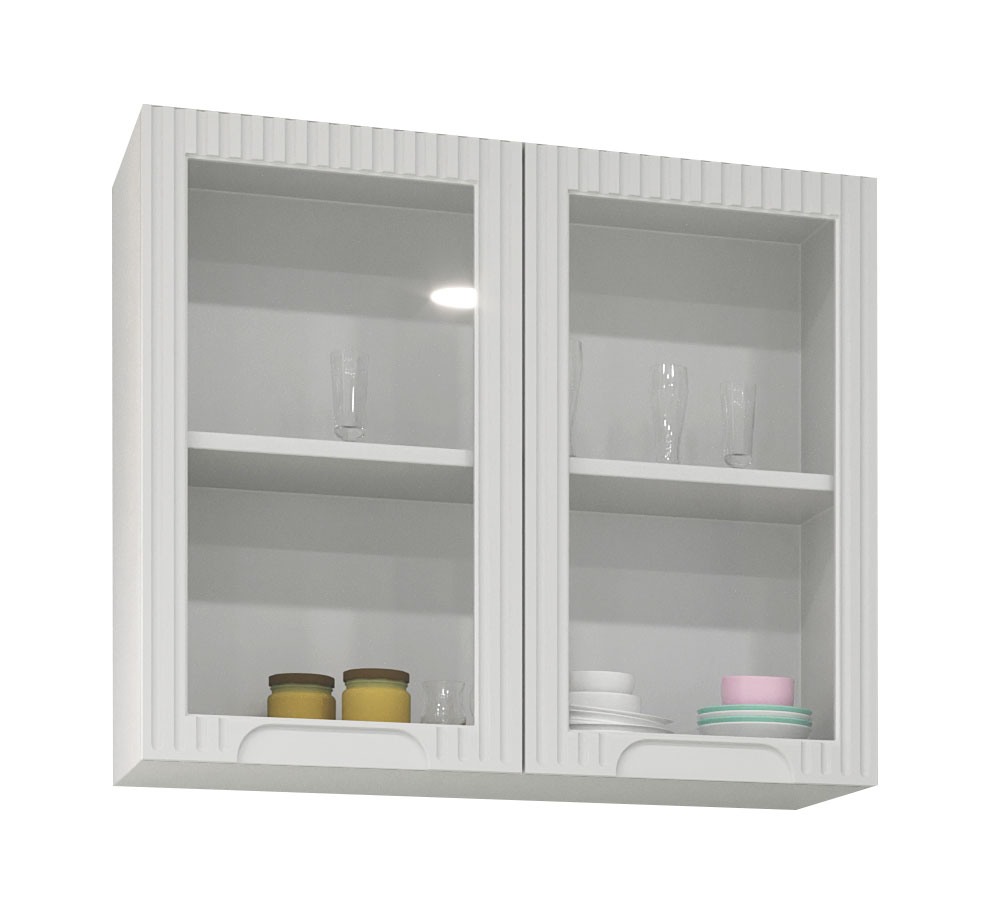 Corp superior Bucătărie Space, 80cm, MDF, alb