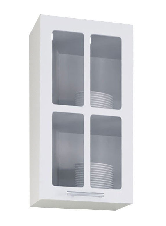 Corp suspendat Bucătărie Iris, MDF vopsit, alb ultralucios, 30cm